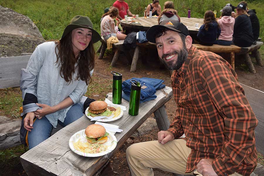 dining at dude ranch in montana